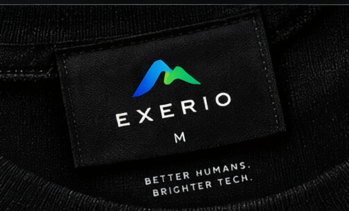 EXERIO woven neck label